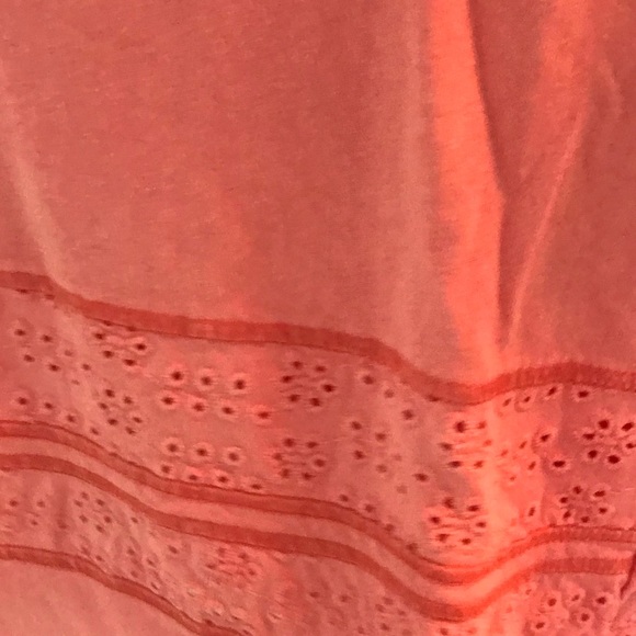 Free People We The Free Peach Semi-Crop Top Eyelet - Picture 4 of 7